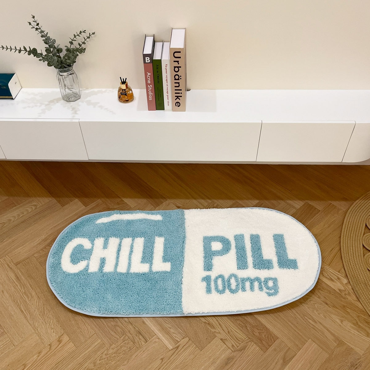 Blue Chill Pill Tufted Rug