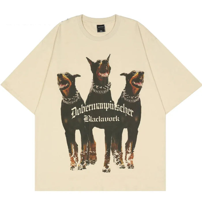 Doberman Dog Graphic Print T-Shirt