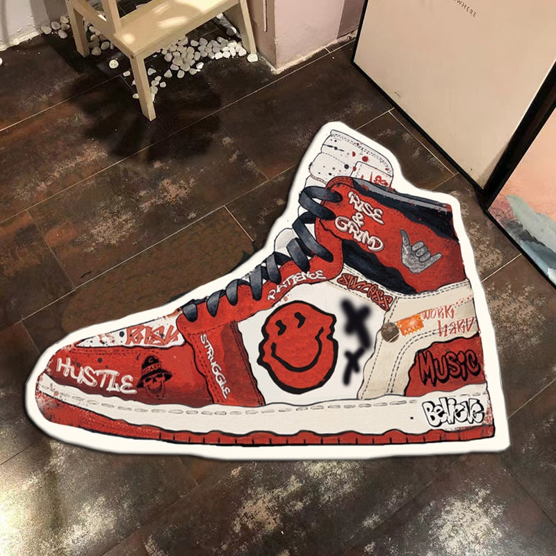 Red Sneaker Shape Doormat